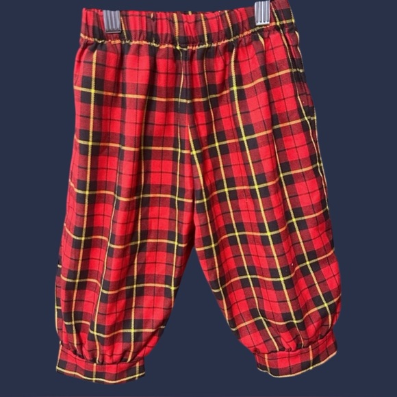 Ashton Connor toddler boy size 3 red plaid Knickerbocker pants preppy vintage - Picture 1 of 5